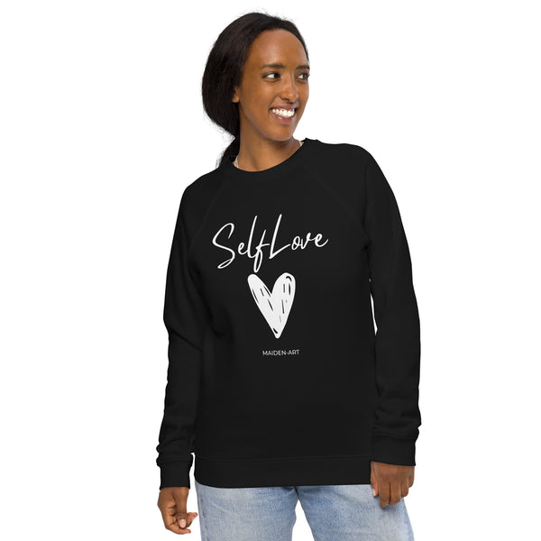 SELF LOVE Unisex organic raglan sweatshirt