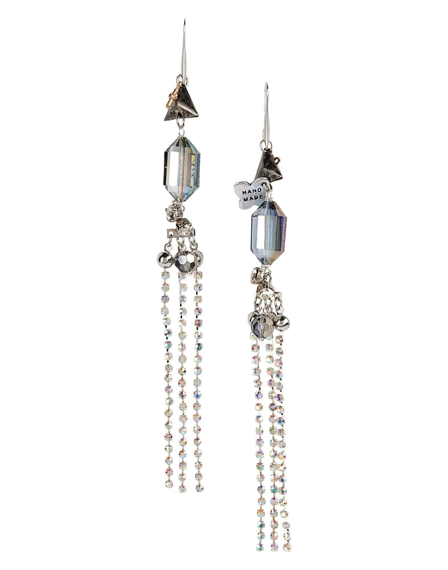 Long drop earrings with crystal details - Maiden-Art