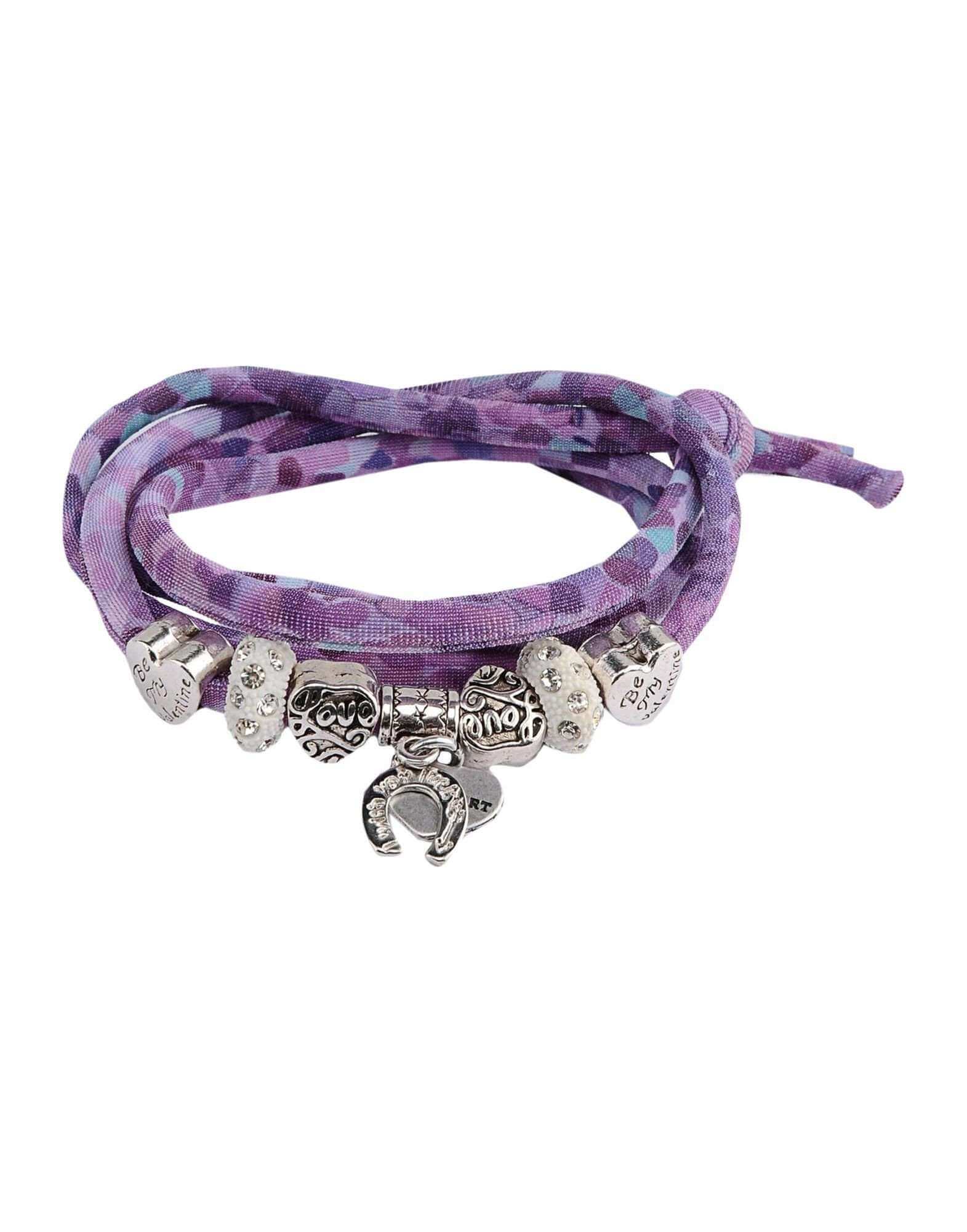 Camo Lilac Friendship Bracelets with Charms