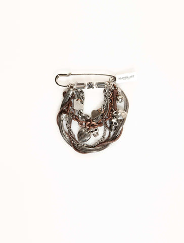 Multichain Brooch - Spilla con fili di catene e pendenti - Maiden-Art