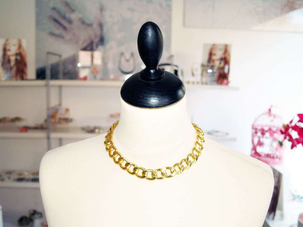 Gold chain choker with charms - Maiden-Art