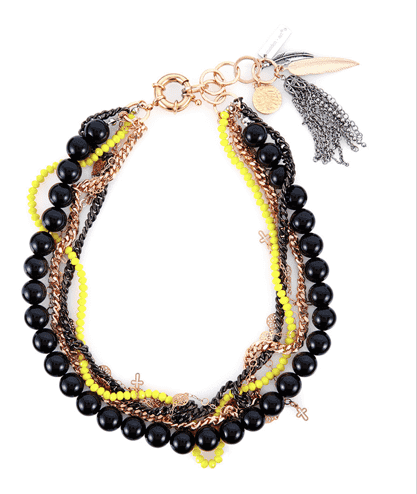 Black onyx choker with crystals and charms. Choker necklace. - Maiden-Art