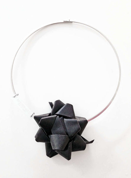 Bow Gift Necklace, true leather necklace - Maiden-Art