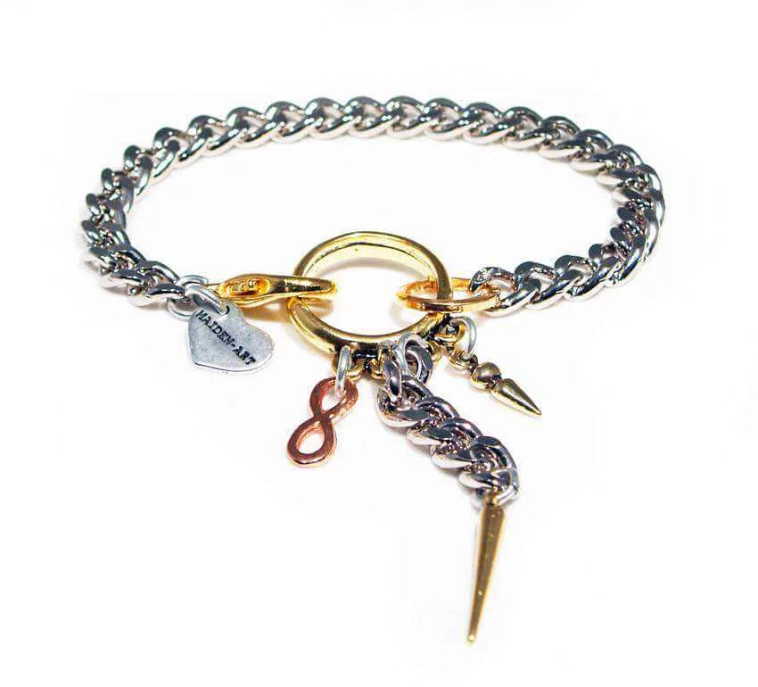 Silver bracelet with studs. - Maiden-Art