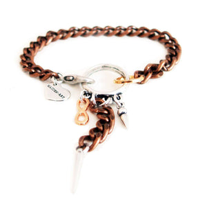Copper bracelet with studs. - Maiden-Art