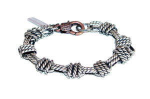 Mens multi chain bracelet in silver - Maiden-Art