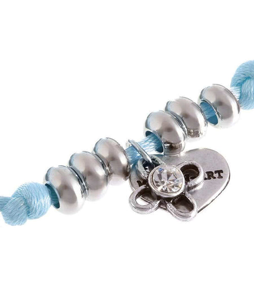 Charm bracelet with silk cord. 9 Colors available - Maiden-Art