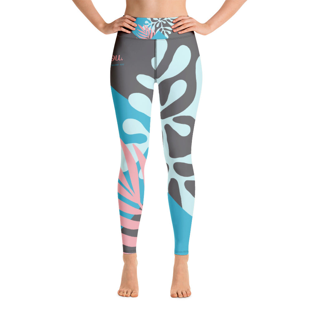 "Be You" Leggings - FLOWER BLUE Special edition - Maiden-Art