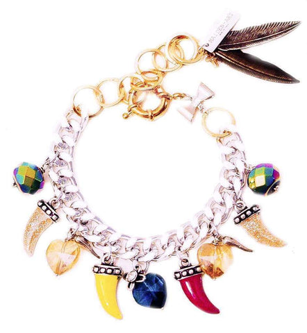 Colorful Horns, Horseshoe, Heart Charm bracelet - Maiden-Art