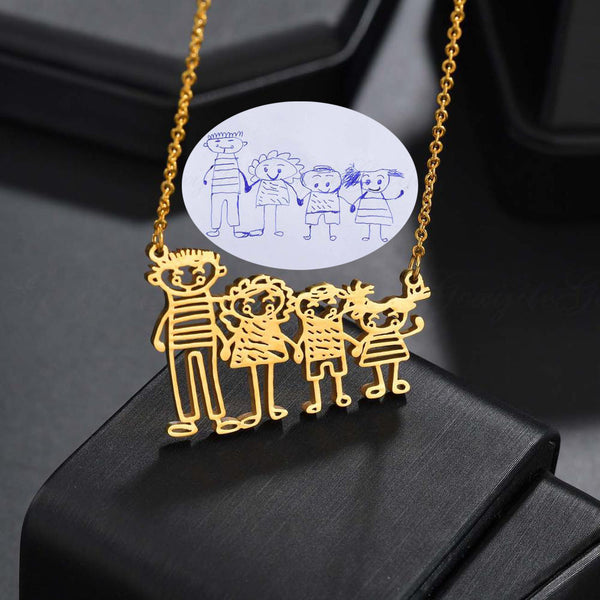 CREATE YOUR OWN DESIGN & DRAWINGS - Doodle Drawing Necklace
