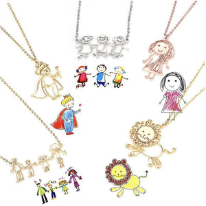 CREATE YOUR OWN DESIGN & DRAWINGS - Doodle Drawing Necklace