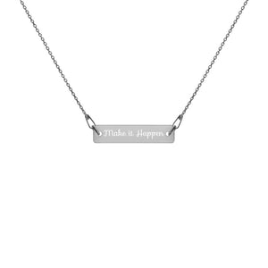 NEW IN: PERSONALIZED - Engraved Silver Bar Chain Necklace - Maiden-Art