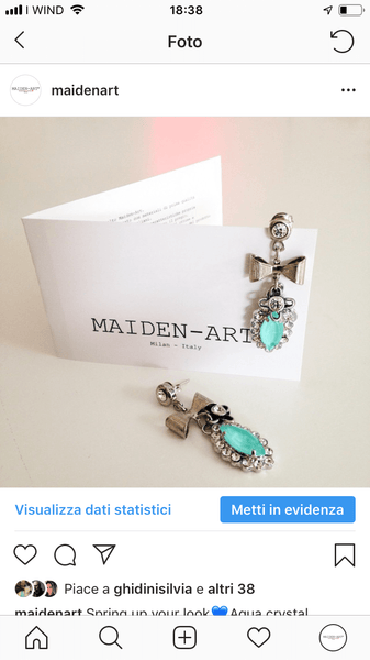 Aquamarine Swarovski Crystal dangle and drop earrings with rhinestones, rhodium and antique silver plated brass. - Maiden-Art