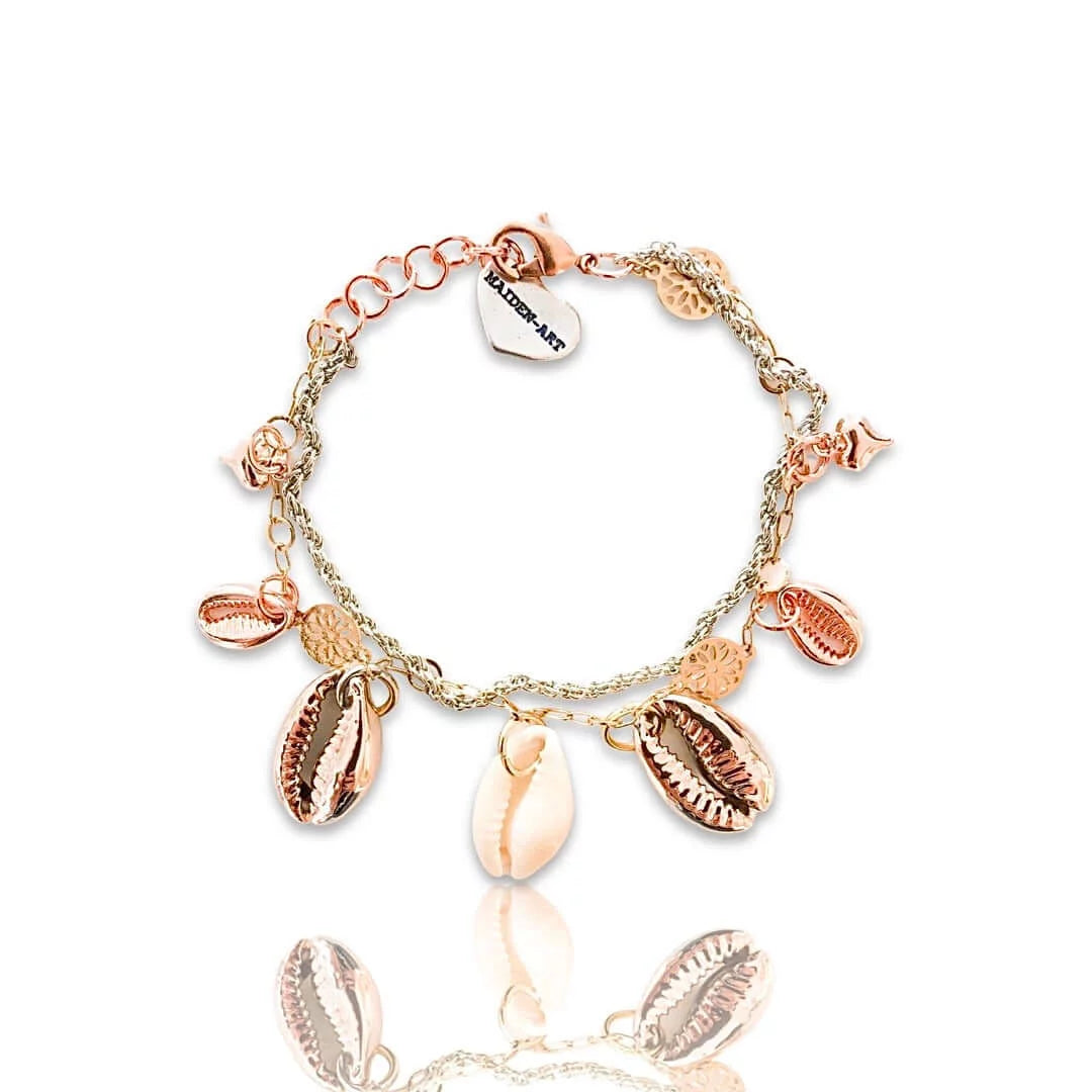 Seashells And 18kt Gold Plated Bracelet - Maiden-Art