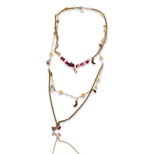 Gold Boho Necklace. Boho Chic necklace, Boho Statement Necklace. - Maiden-Art