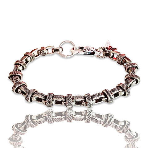 Mens small multi chain bracelet in silver - Maiden-Art