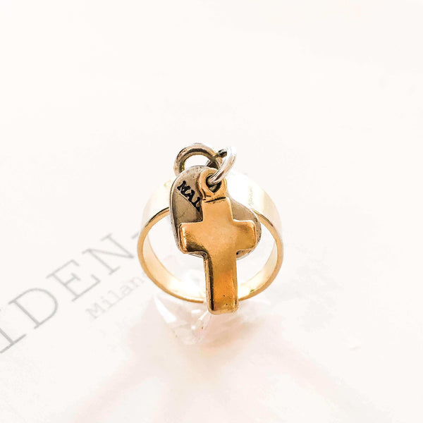 Cross Ring in Gold. Cross ring gold, Cross Jewelry, Gold Cross jewelry. - Maiden-Art