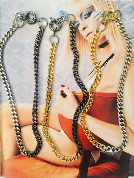 Bicolor Curb Chain Necklace - 3 Styles - Maiden-Art