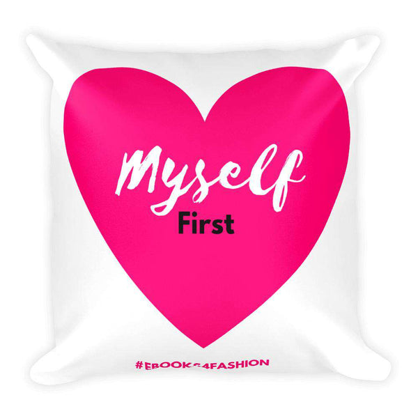 Love Myself First - Pink Heart - Square Pillow - Maiden-Art