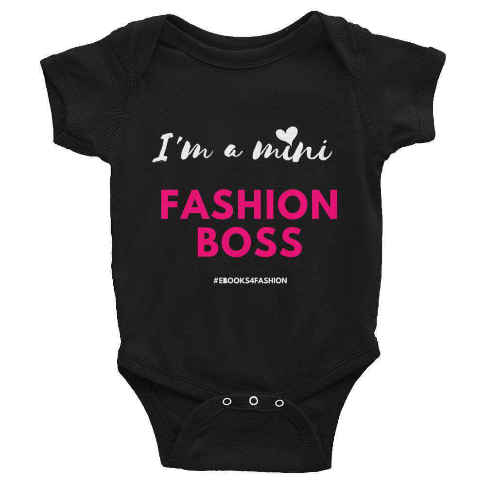 I'm a mini Fashion Boss - Infant Bodysuit - Black - Maiden-Art