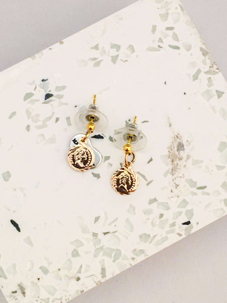 Charms Earrings silver, gold and rose gold in 13 Charms Style. - Maiden-Art