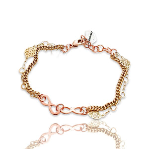 18kt Gold Plated Infinity Bracelet. Chain Link Bracelet. - Maiden-Art